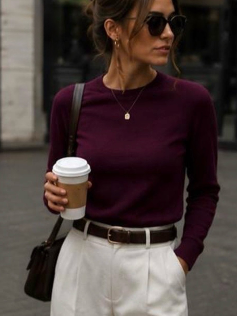 JCrew Cashmere Crewneck Long Sleeve in Deep Plum. NWOT.